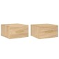 vidaXL Mesitas de noche de pared 2 uds color roble Sonoma 35x35x20 cm