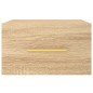 vidaXL Mesitas de noche de pared 2 uds color roble Sonoma 35x35x20 cm