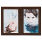 vidaXL Marco de foto collage plegable marrón oscuro 2x(21x29,7 cm)