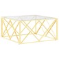 vidaXL Mesa de centro acero inoxidable y vidrio 80x80x40 cm vidaXL Mesa de centro acero inoxidable y vidrio 80x80x40 cm