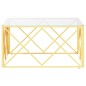 vidaXL Mesa de centro acero inoxidable y vidrio 80x80x40 cm vidaXL Mesa de centro acero inoxidable y vidrio 80x80x40 cm