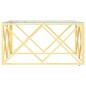 vidaXL Mesa de centro acero inoxidable y vidrio 80x80x40 cm vidaXL Mesa de centro acero inoxidable y vidrio 80x80x40 cm