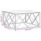 vidaXL Mesa de centro acero inoxidable y vidrio 80x80x40 cm vidaXL Mesa de centro acero inoxidable y vidrio 80x80x40 cm
