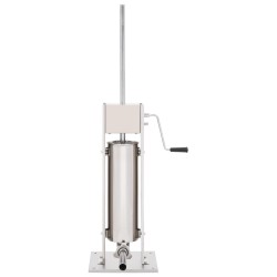 vidaXL Embutidora manual de acero inoxidable plateado 7 L 