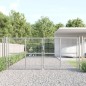 vidaXL Puerta de malla de jardín acero galvanizado plateado 300x175cm