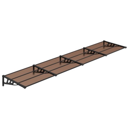 vidaXL Marquesina de puerta policarbonato negro 396x90 cm