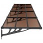 vidaXL Marquesina de puerta policarbonato negro 396x90 cm vidaXL Marquesina de puerta policarbonato negro 396x90 cm