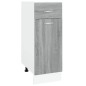 vidaXL Armario bajo de cocina madera de ingeniería gris 30x46x81,5 cm