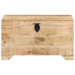 vidaXL Cofre de almacenamiento de madera de mango rugoso