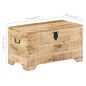 vidaXL Cofre de almacenamiento de madera de mango rugoso vidaXL Cofre de almacenamiento de madera de mango rugoso