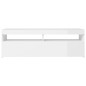 vidaXL Mueble de TV con luces LED blanco brillante 120x35x40 cm