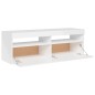 vidaXL Mueble de TV con luces LED blanco brillante 120x35x40 cm
