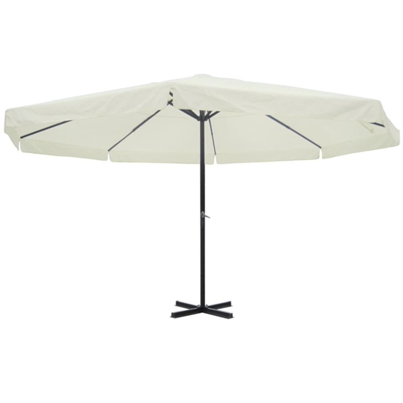 vidaXL Sombrilla aluminio blanco 500 cm vidaXL Sombrilla aluminio blanco 500 cm