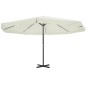 vidaXL Sombrilla aluminio blanco 500 cm vidaXL Sombrilla aluminio blanco 500 cm