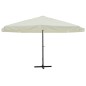 vidaXL Sombrilla aluminio blanco 500 cm vidaXL Sombrilla aluminio blanco 500 cm