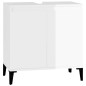 vidaXL Armario de lavabo madera contrachapada blanco brillo 58x33x60cm vidaXL Armario de lavabo madera contrachapada blanco brillo 58x33x60cm