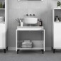 vidaXL Armario de lavabo madera contrachapada blanco brillo 58x33x60cm vidaXL Armario de lavabo madera contrachapada blanco brillo 58x33x60cm