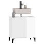 vidaXL Armario de lavabo madera contrachapada blanco brillo 58x33x60cm vidaXL Armario de lavabo madera contrachapada blanco brillo 58x33x60cm