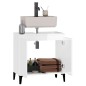vidaXL Armario de lavabo madera contrachapada blanco brillo 58x33x60cm vidaXL Armario de lavabo madera contrachapada blanco brillo 58x33x60cm