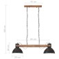vidaXL Lámpara colgante industrial 25 W negra 109 cm E27 vidaXL Lámpara colgante industrial 25 W negra 109 cm E27