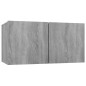 vidaXL Mueble TV colgante madera contrachapada gris Sonoma 60x30x30 cm