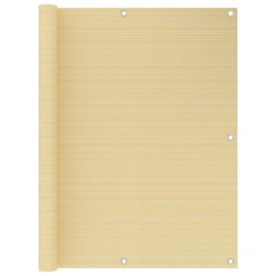 vidaXL Toldo para balcón HDPE beige 120x400 cm 