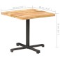 vidaXL Mesa de bistró cuadrada madera de mango rugosa 80x80x75 cm vidaXL Mesa de bistró cuadrada madera de mango rugosa 80x80x75 cm