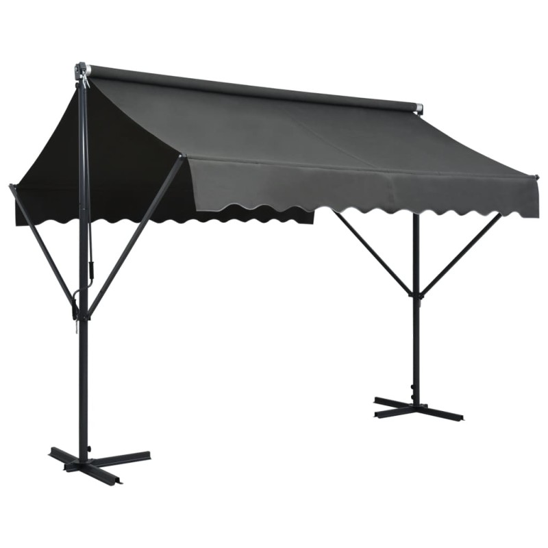 vidaXL Toldo de pie independiente gris antracita 300x300 cm vidaXL Toldo de pie independiente gris antracita 300x300 cm