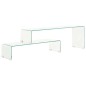 vidaXL Set mesas de centro 2 pzas vidrio templado 90x30x20/110x30x40cm vidaXL Set mesas de centro 2 pzas vidrio templado 90x30x20/110x30x40cm