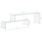 vidaXL Set mesas de centro 2 pzas vidrio templado 90x30x20/110x30x40cm vidaXL Set mesas de centro 2 pzas vidrio templado 90x30x20/110x30x40cm