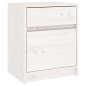 vidaXL Mesita de noche madera maciza de pino blanca 40x31x50 cm vidaXL Mesita de noche madera maciza de pino blanca 40x31x50 cm