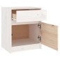 vidaXL Mesita de noche madera maciza de pino blanca 40x31x50 cm vidaXL Mesita de noche madera maciza de pino blanca 40x31x50 cm
