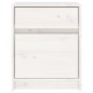 vidaXL Mesita de noche madera maciza de pino blanca 40x31x50 cm vidaXL Mesita de noche madera maciza de pino blanca 40x31x50 cm