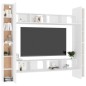 vidaXL Set de muebles de salón TV 8 piezas madera de ingeniería blanco