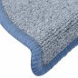 vidaXL Alfombras de peldaños de escalera 15 uds gris azul 65x24x4 cm vidaXL Alfombras de peldaños de escalera 15 uds gris azul 65x24x4 cm