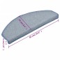 vidaXL Alfombras de peldaños de escalera 15 uds gris azul 65x24x4 cm vidaXL Alfombras de peldaños de escalera 15 uds gris azul 65x24x4 cm