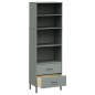 vidaXL Librería con 2 cajones OSLO madera maciza gris 60x35x180 cm vidaXL Librería con 2 cajones OSLO madera maciza gris 60x35x180 cm