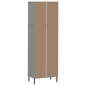 vidaXL Librería con 2 cajones OSLO madera maciza gris 60x35x180 cm vidaXL Librería con 2 cajones OSLO madera maciza gris 60x35x180 cm