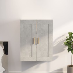 vidaXL Armario de pared contrachapada gris hormigón 69,5x32,5x90 cm 