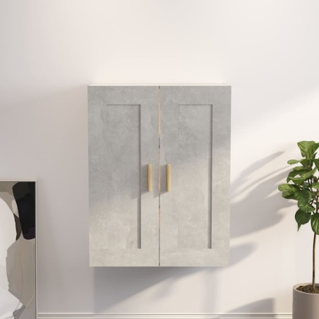 vidaXL Armario de pared contrachapada gris hormigón 69,5x32,5x90 cm 