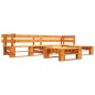 vidaXL Muebles de palets de jardín con cojines rojos 4 piezas madera vidaXL Muebles de palets de jardín con cojines rojos 4 piezas madera