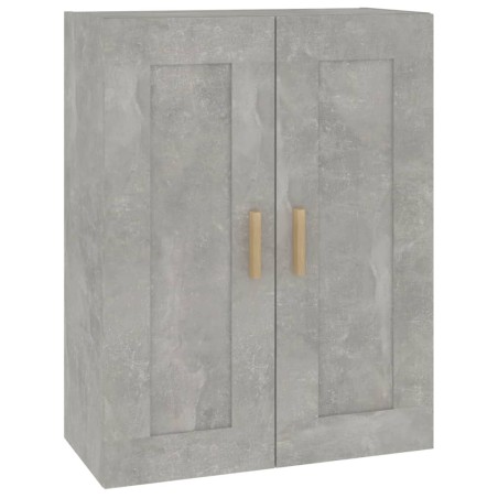 vidaXL Armario de pared contrachapada gris hormigón 69,5x32,5x90 cm 
