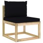 vidaXL Set de muebles de jardín 10 pzas con cojines madera impregnada vidaXL Set de muebles de jardín 10 pzas con cojines madera impregnada