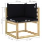 vidaXL Set de muebles de jardín 10 pzas con cojines madera impregnada vidaXL Set de muebles de jardín 10 pzas con cojines madera impregnada