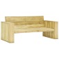 vidaXL Set de muebles de jardín y cojines 2 pzas madera pino impregnada vidaXL Set de muebles de jardín y cojines 2 pzas madera pino impregnada