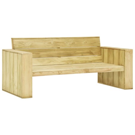 vidaXL Set de sofás jardín 3 piezas con cojines madera pino impregnada