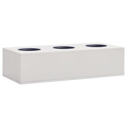 vidaXL Armario de oficina con macetero acero gris claro 90x40x125 cm