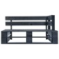 vidaXL Sofá de palets 2 plazas cojines madera pino impregnada negro vidaXL Sofá de palets 2 plazas cojines madera pino impregnada negro