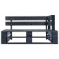 vidaXL Sofá de palets 2 plazas cojines madera pino impregnada negro vidaXL Sofá de palets 2 plazas cojines madera pino impregnada negro