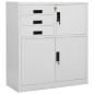 vidaXL Armario de oficina con macetero acero gris claro 90x40x125 cm vidaXL Armario de oficina con macetero acero gris claro 90x40x125 cm